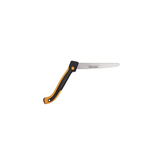 Fiskars 10-Inch Folding Hand Noticed with Twin Place Locking Blade for Overhand and Underneath Cuts, Energy Tooth Blade That includes Triple Floor Enamel, and Delicate Grip Deal with