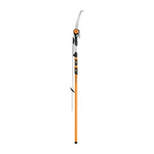 Fiskars 2-in-1 Extendable Pruner and Pole Noticed (7-16 ft) for Tree Trimming – Chain-Drive Tree Trimmer for Slicing Branches as much as 1.25″ Diameter with 3x Energy, Backyard Instruments