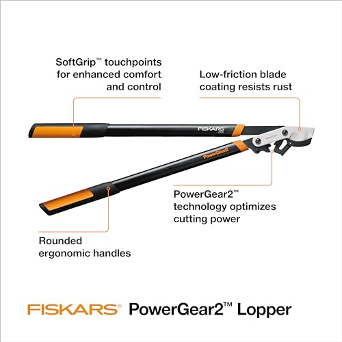 Fiskars 32-Inch Heavy-Obligation Loppers for Tree Trimming, That includes Non-Stick Sharp Bypass Metal Blade, Able to Chopping Branches as much as 2 Inches in Diameter, PowerGear2 Design...