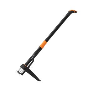 Fiskars 4-Prong Stand-Up Weed Puller Instrument – Ergonomic 39″ Gardening Hand Weeder with Simple Eject Function