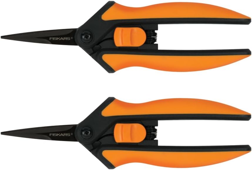 Fiskars 6″ Pruning Snips – Snug Grip Backyard Shears with Spring Motion – Sharp Non-Stick Metal Blades for Exact Cuts – Premium Pruning Shears for Vegetation in Develop Tents…